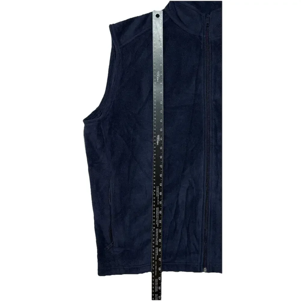 Columbia Vest Mens Size XXL Blue Fleece Full Zip Pockets Outdoor Hiking Camping - Picture 3 of 5